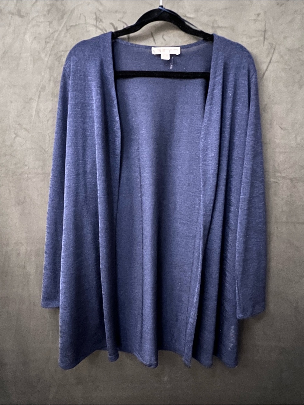 Michael Kors Open-Front Indigo Knit Cardigan